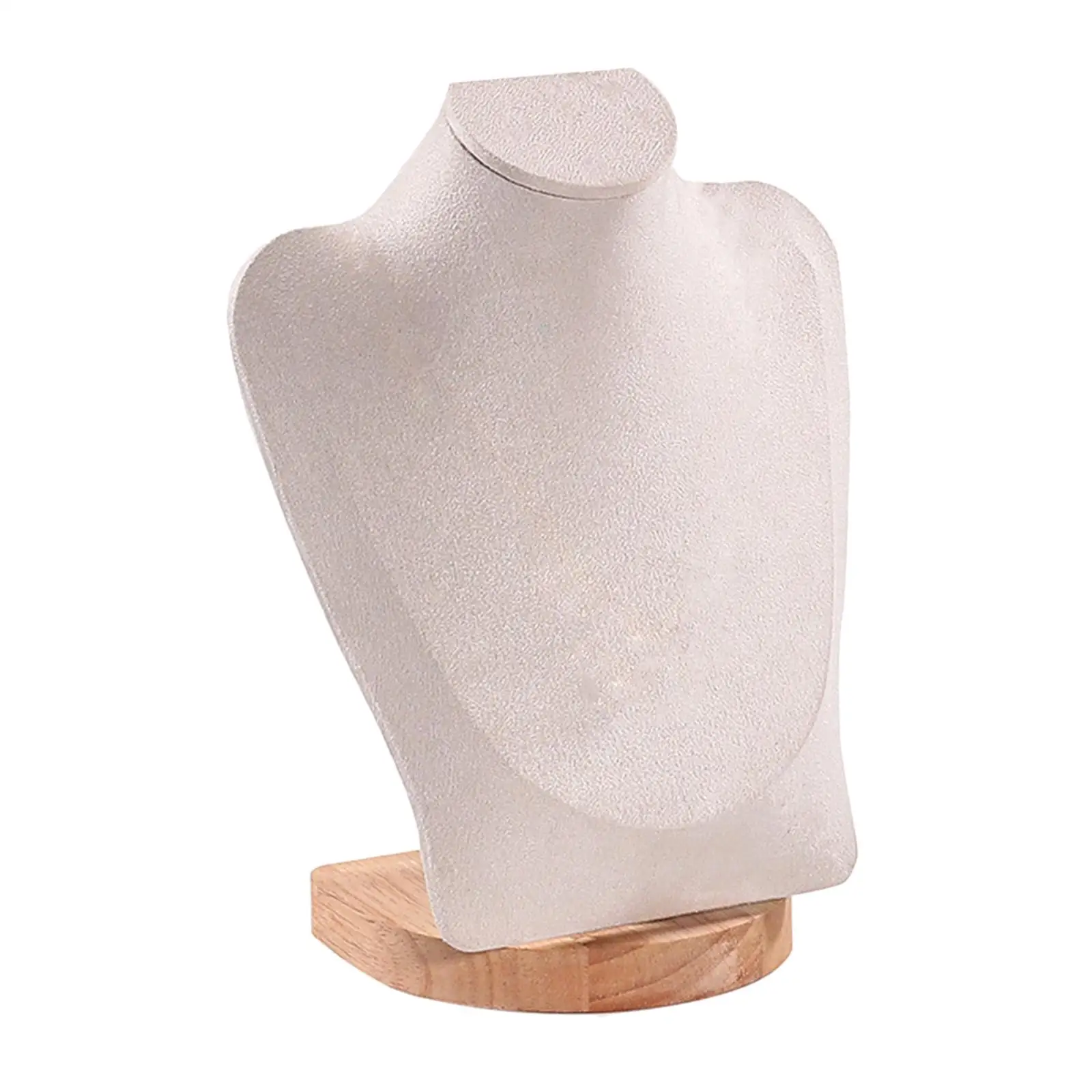 

Bust Necklace Display Stand Necklace Mannequin Malls Showroom Decoration Dresser Pendant Chain Display Holder Beige Velvet