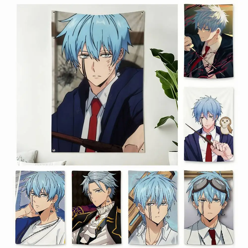 M-Mashle Anime L-Lance Crown  Home Decor Vertical Flags Indoor Outdoor Hanging Decor for Bedroom Living Room Wall Decoration