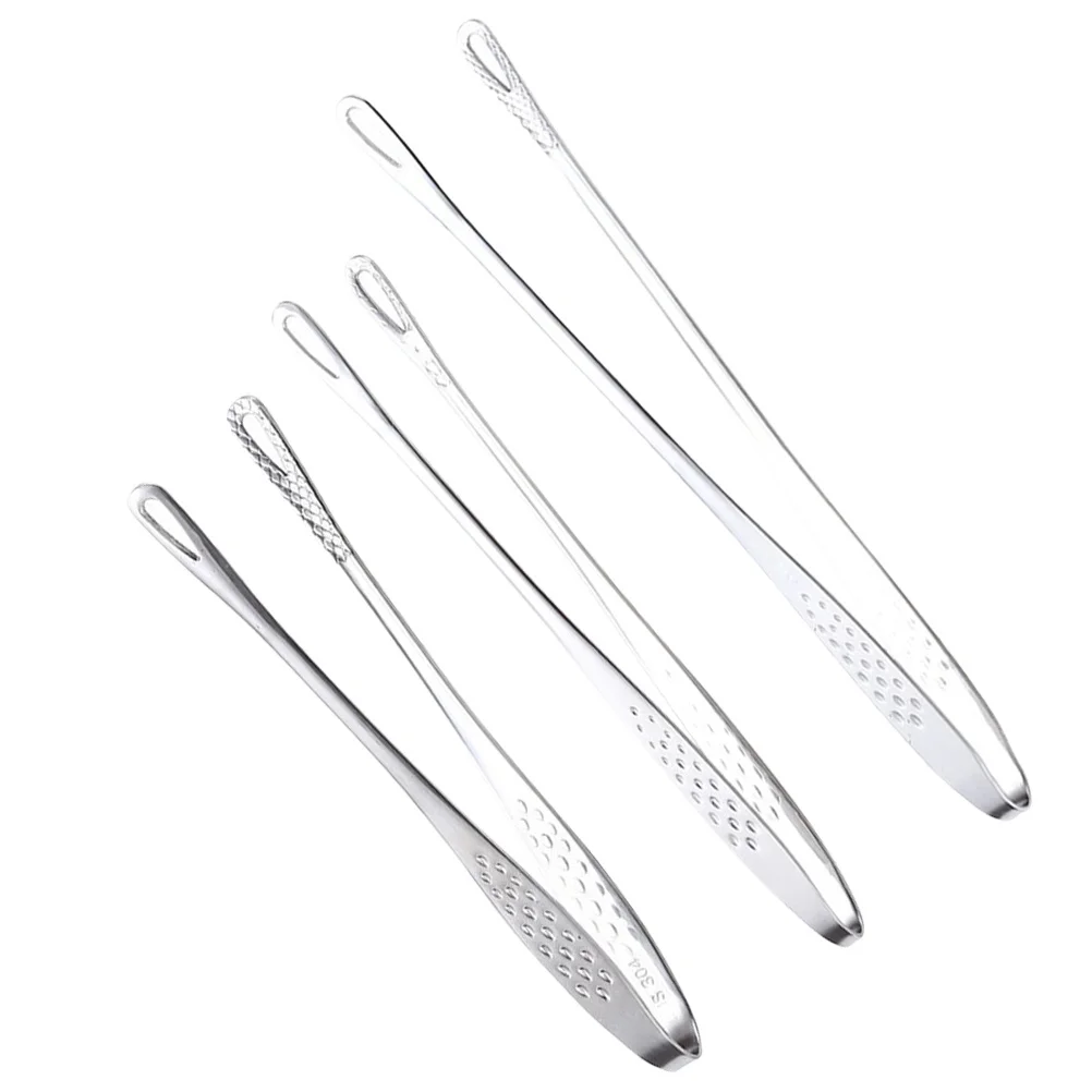 

3Pcs Food Tongs Stainless Steel Kitchen Clip Bbq Cooking Clamp Steak Grilling Buffet Serving Tong Korean Bbq Tongs