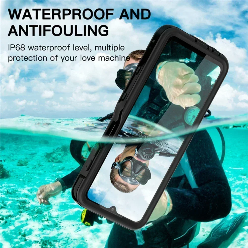 For Samsung Galaxy A16 A55 A35 A25 A15 A54 A14 A13 S24 FE 5G 4G IP68 Waterproof Case For Galaxy S25 Ultra S 24 Plus Swim Cover