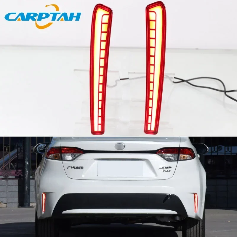 

Car LED Rear Bumper Fog Lamps For Toyota Corolla USA Version 2019 - 2020 Brake Light Turn Signal Backup Reflector Lamp Taillight