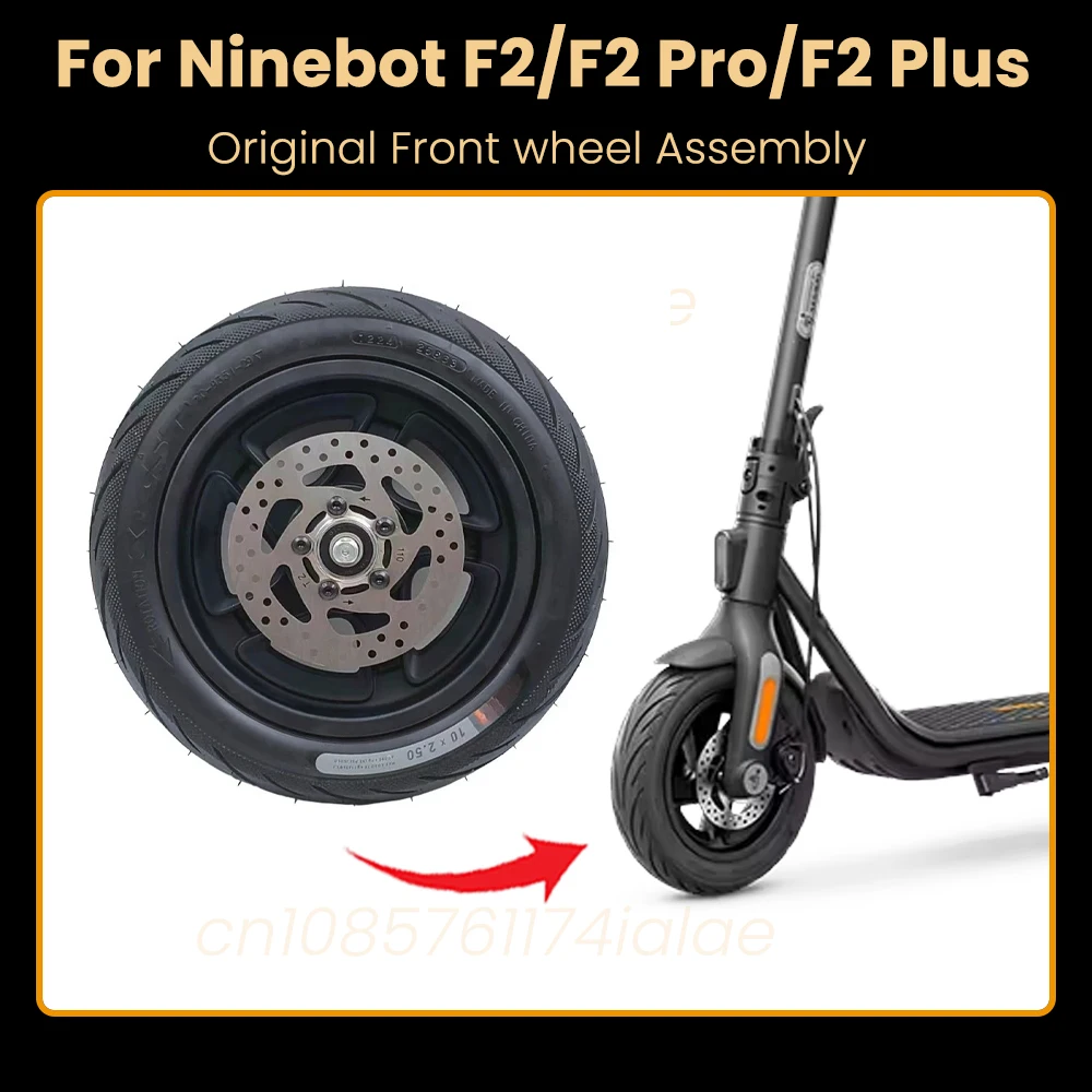 

Original Front Wheel Hub Assembly for Ninebot KickScooter F2 F2pro F2plus 10 Inch 10*2.5 Self-sealing Tire Vacuum Wheel Parts
