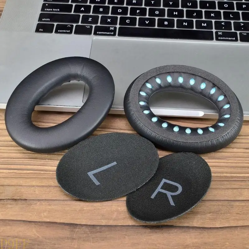 CS1W Comfortable Ear Cushions Headband for QC45 QC35 Headphones Soft Protein Leather Memory Foam for Enhances Sound Quality