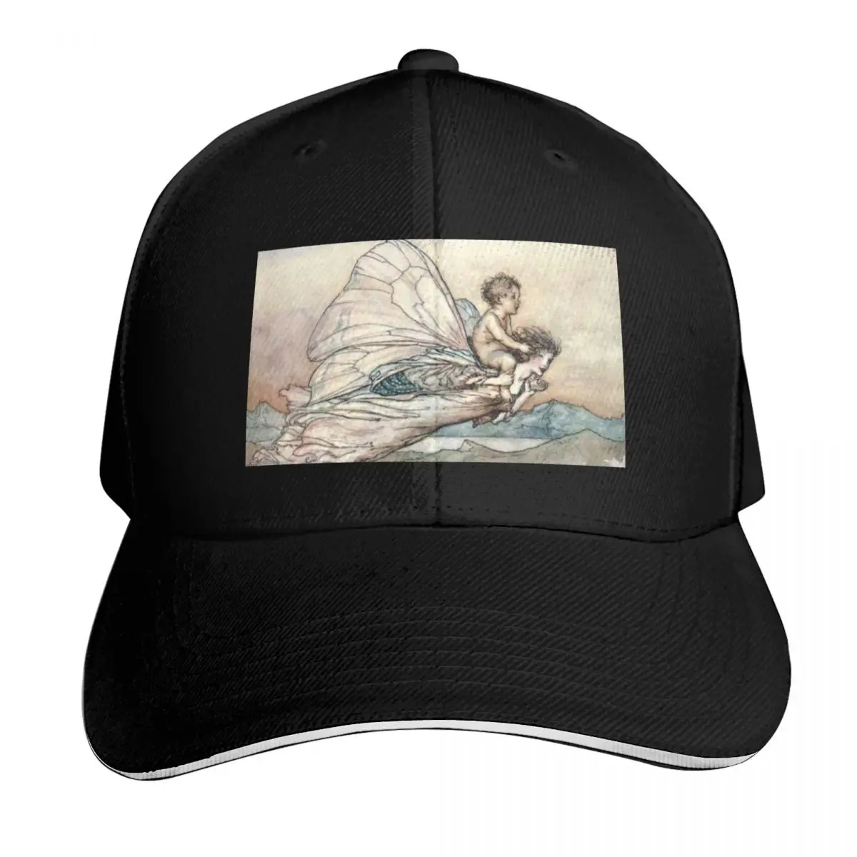 changeling-child-midsummer-night's-dream-arthur-rackham-bone-de-beisebol-masculino-para-o-sol-chapeu-de-sol-para-criancas-mulheres-e-homens
