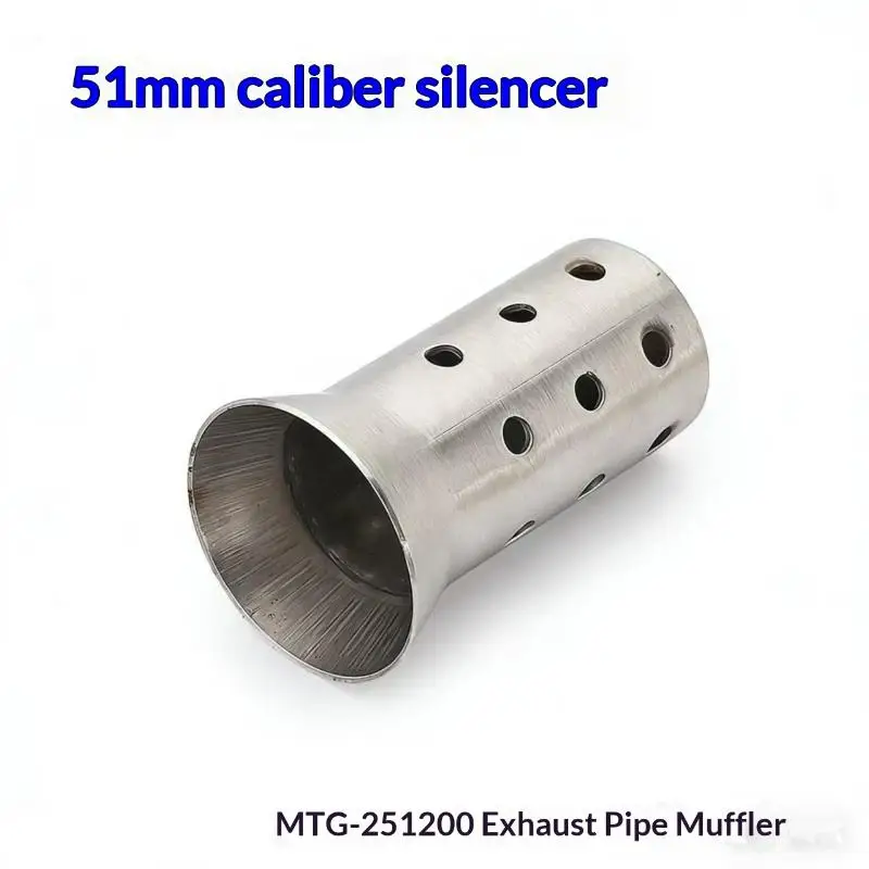 51mm Removable Motorcycle DB Killer Universal Adjustable Exhaust Pipe Baffle for Off-Road Motorbike Modification
