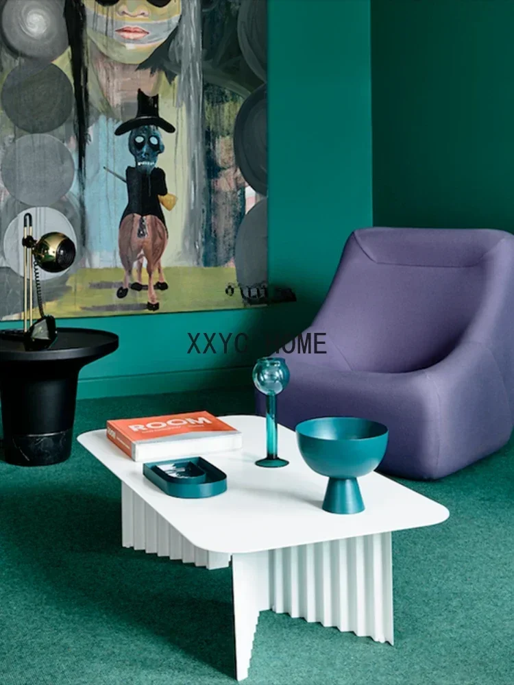 Living Room Sofa Square Iron Folding Matching Combined Tea Table Black Tea Table