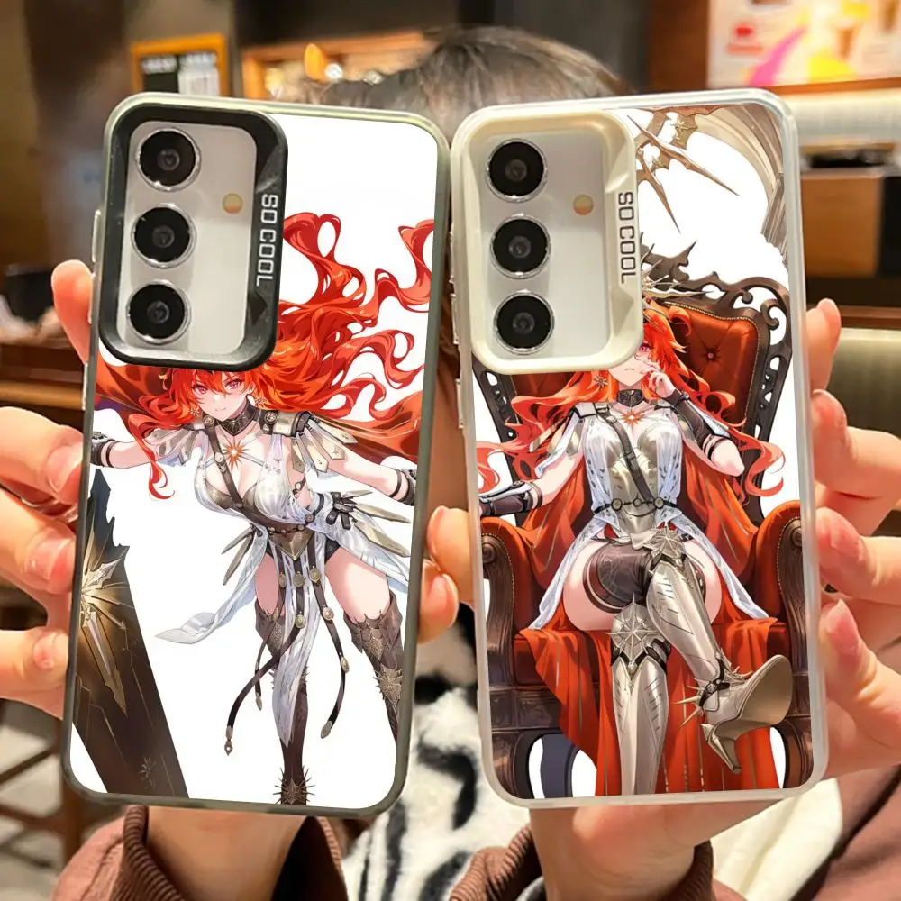 Wuthering Waves Augusta Phone Case For Black lMD Color Silver Shell For Samsung A57 A37 A17 A16 A56 A55 A15 A35 A25