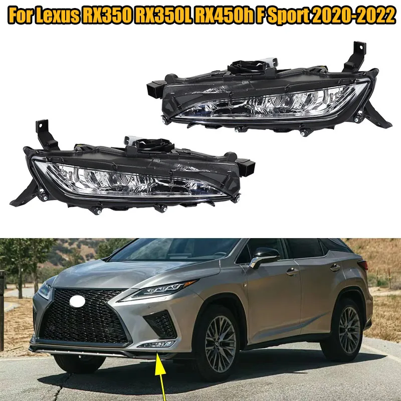 Car  Front Bumper Daytime Running Light Fog Lights Assembly Fog Lamp For Lexus RX350 RX350L RX450h F Sport 2020 2021 2022