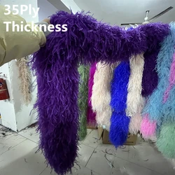 35Ply Super Boa Natural Ostrich feather boa Scarf 2Meters Trims Ribbon for Party Clothing Sewing Decoration Boa Tops Customzied