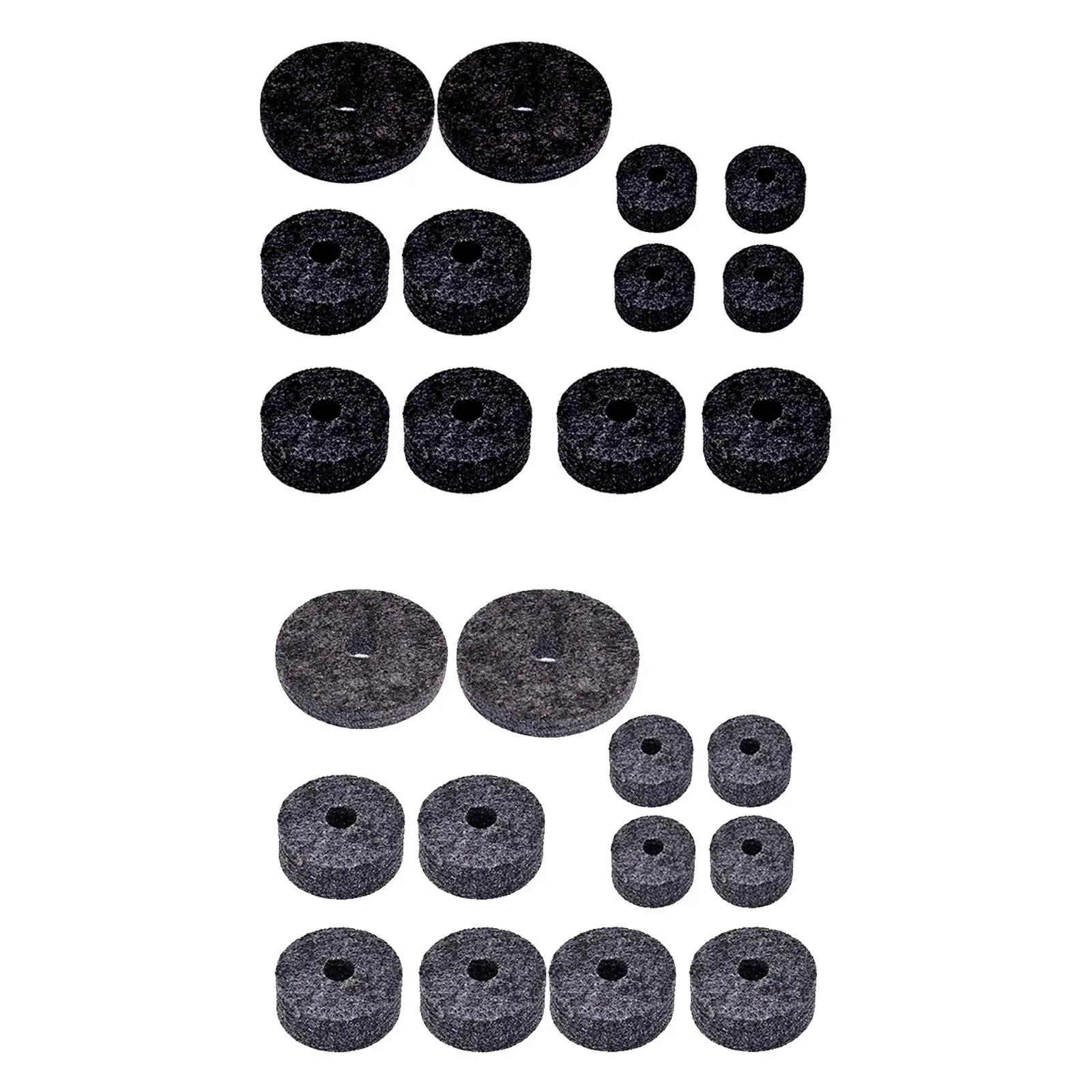 12x Cymbal Felt Washer Felts Pads Hi Hat Clutch Felts for Drum Set Accessory Percussion Instrument Sturdy Replacement Sleeves