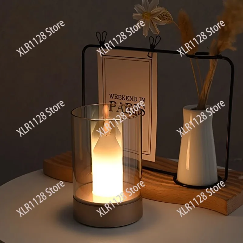

Cross Border Romantic Candle Style LED Night Light Sensor Table Lamp for Home Restaurant Bar Outdoor Decor