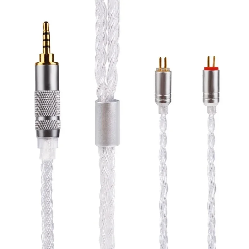 

16-Strand silver-plated upgrade cable 2.5/3 5/4.4 mm balanced cable with MMCX/2pin connector