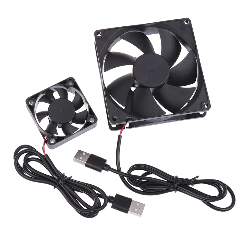 5V Brushless Cooling Fan USB Router Fan Computer Case TV Box Cooling Case 50/80/90/120mm Desktop Computer Fan DIY Cooler Fan