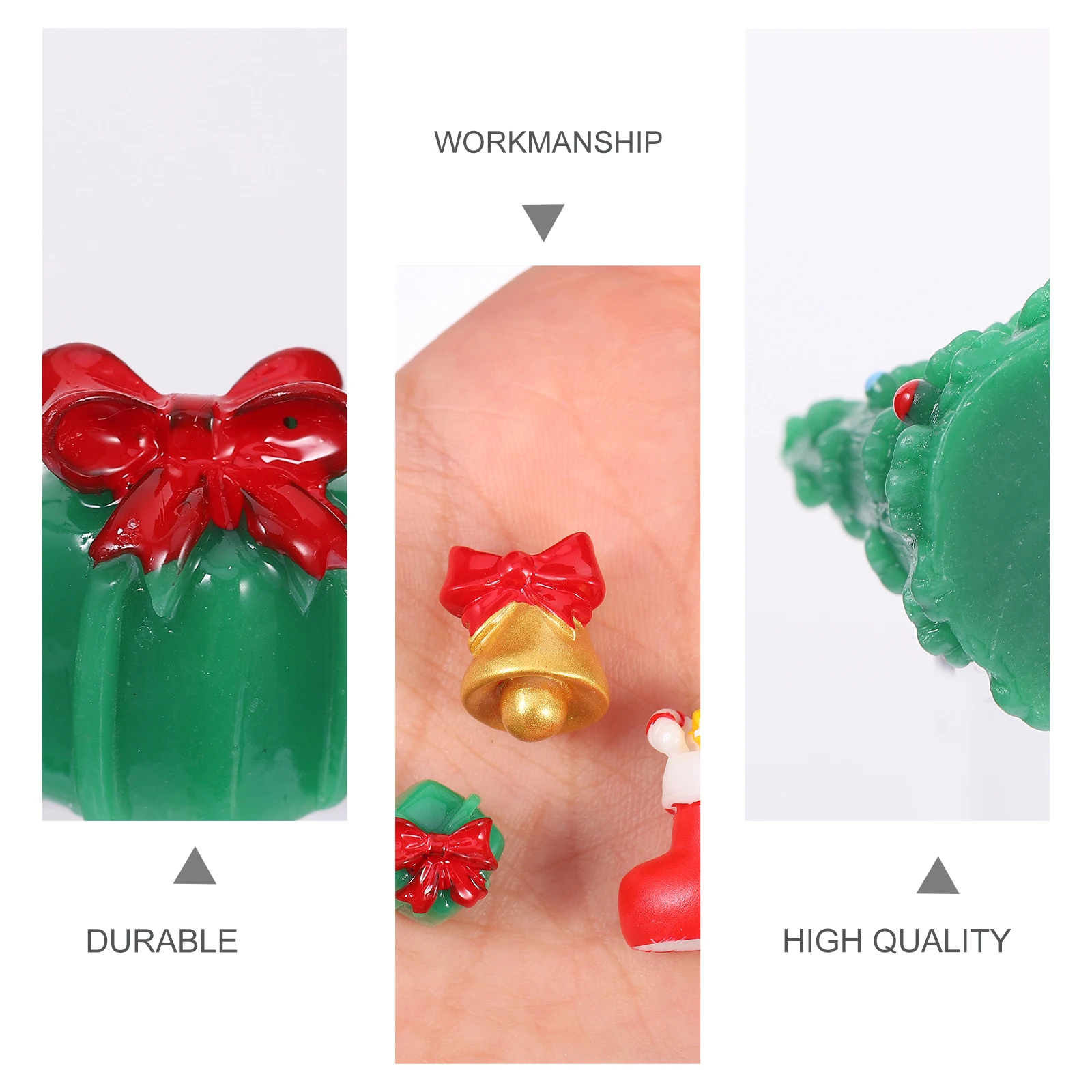 

10 Pcs Snowman Ornaments Christmas Decor Desktop Decoration Xmas Resin Adornment Micro Landscape Elder