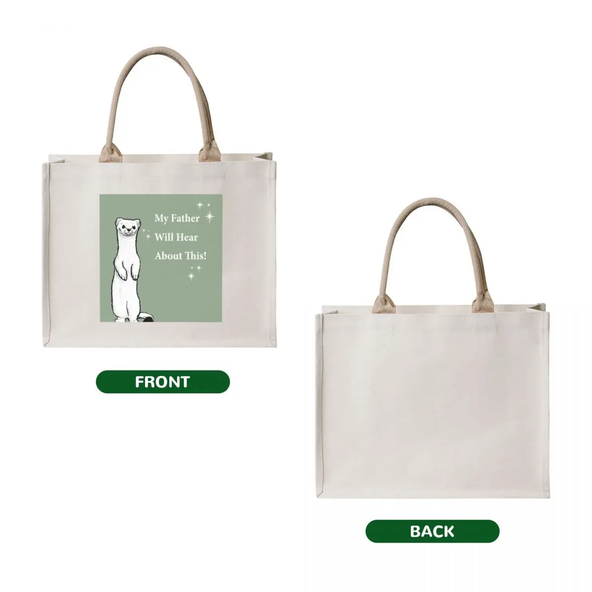 Draco Ferret Tote Bag shopper bags cute pouch bag shopper bag woman