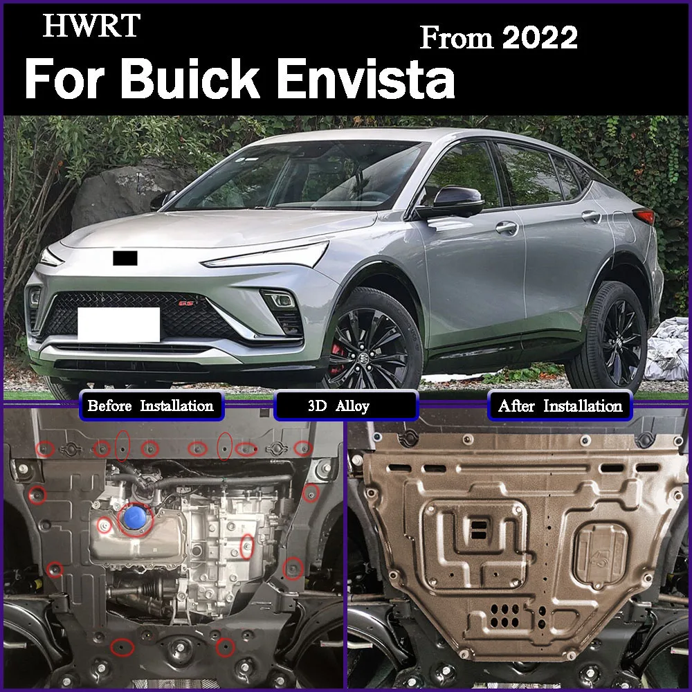 

Under Engine Guard Splash Shield Mud Fender Cover Plate Fender Mudguard Protector Alloy For Buick Envista‌‌ 2022 1.5T