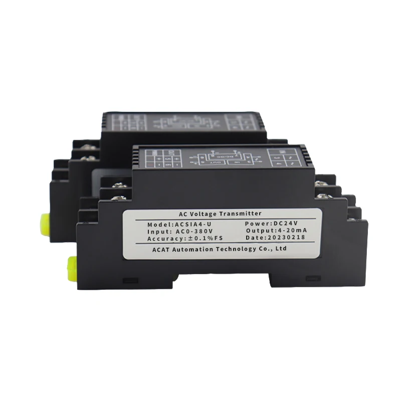 

AC Voltage Sensor 1 in 1 Out 0-100V 0-380V 0-500V Voltage Transducer AC 4-20mA 0-10V 0-5V Output Voltage Transmitter Converter