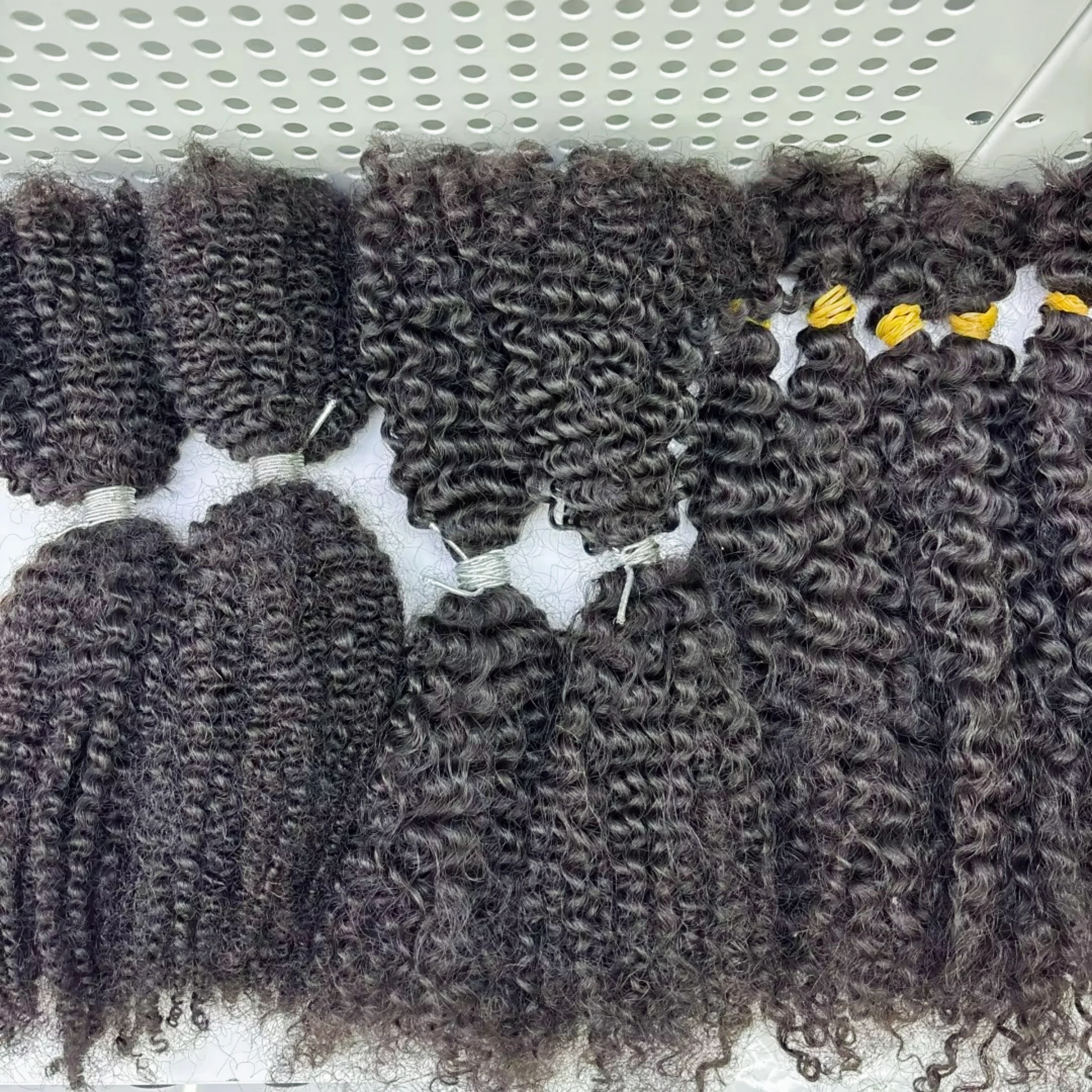 

16Inch Raw 4C Afro Kinky Curly Bulk Human Hair African Braids Crochet Braiding Hair Extensions Locks for Braids No Weft Natural