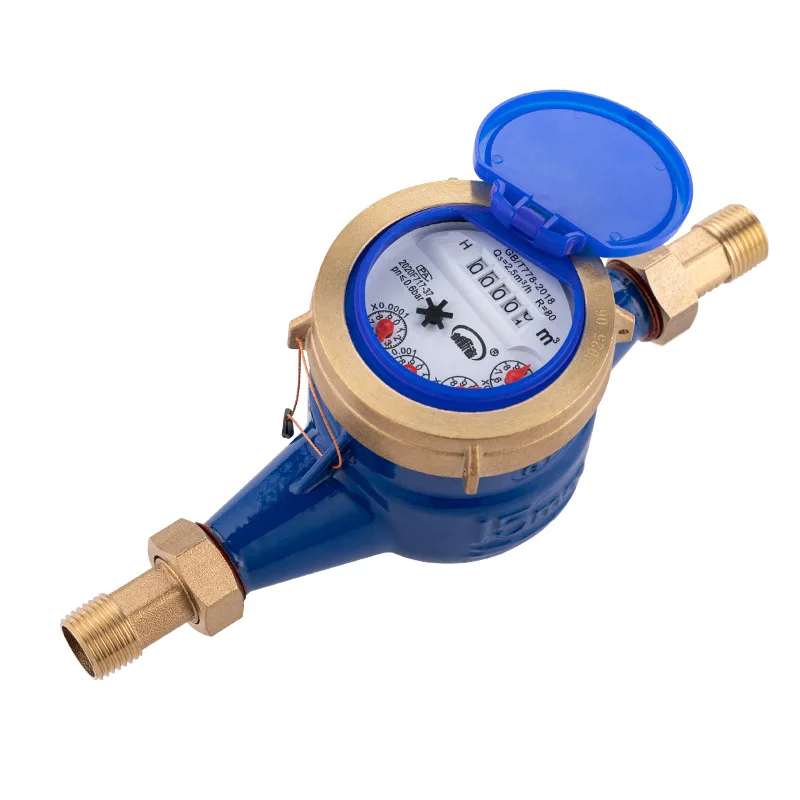 

Ротационный счетчик воды для бытового использования, 6-позиционный горизонтальный счетчик DN20, механический счетчик холодной воды.