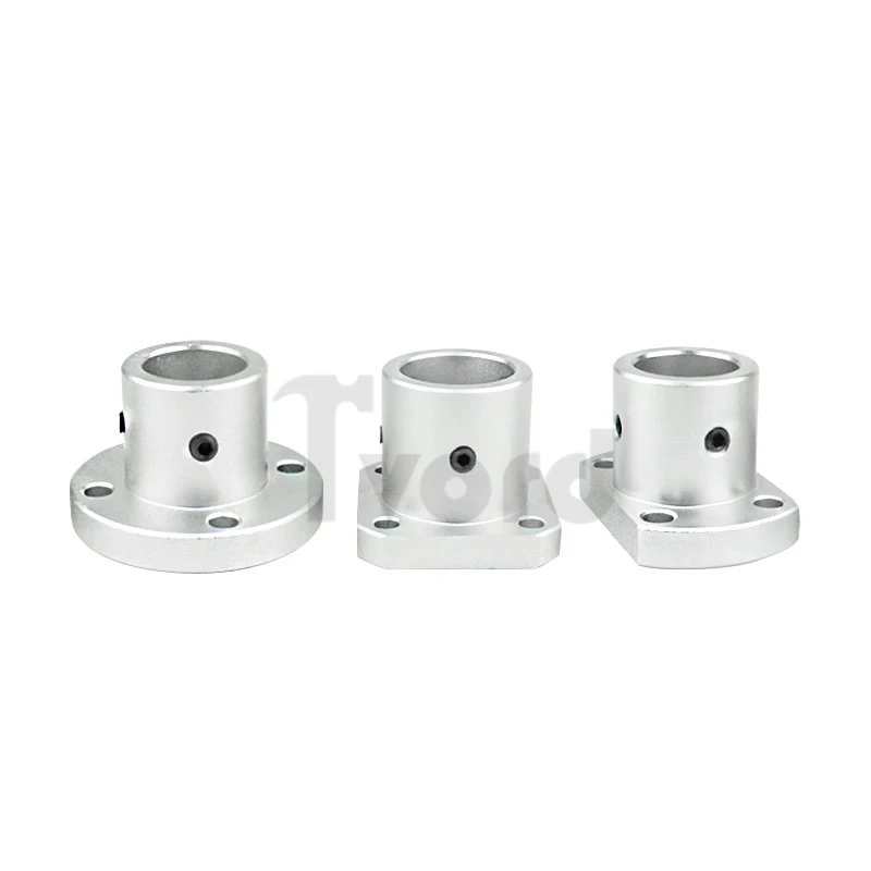 1PCS Long Sleeve Round Flanged Mount Type Shaft Supports Linear Motion Automation Components In Stock