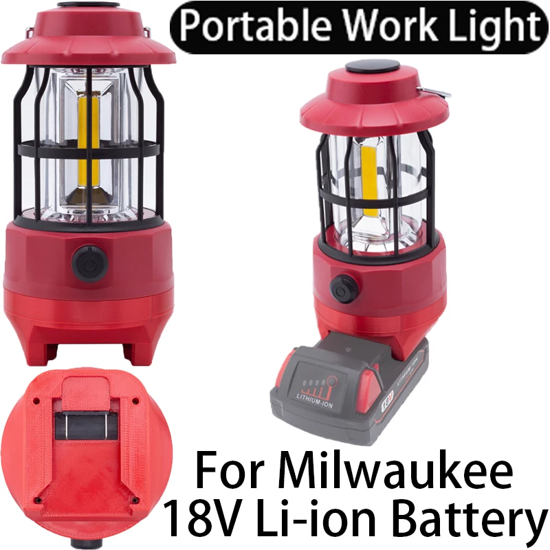 lanterna de trabalho portatil para milwaukee bateria de ioes de litio 18v luz de trabalho compativel com milwaukee serie 18v 01