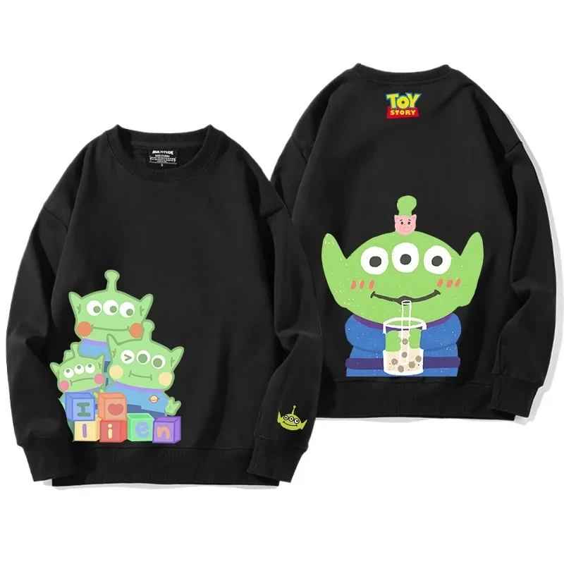 Toy Story anime Alien hoodie women\'s round neck hoodie fashionable women\'s sweater hoodie fashionable casual loose hoodie