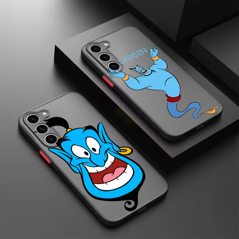 

Disney Cool Aladdin Frosted Translucent For Samsung Galaxy S24 S23 S22 S21 S20 FE S10 S9 S8 Plus Ultra Pro 5G Cover Phone Case