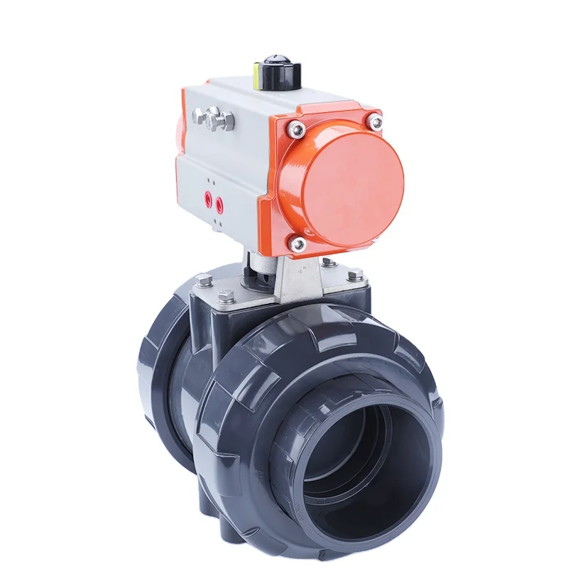 

Industrial Anti-corrosion 8mm Actuator Angle Pneumatic Ball Valve Aluminum Adjustable Flange Plastic Ball Valve Air Control OEM