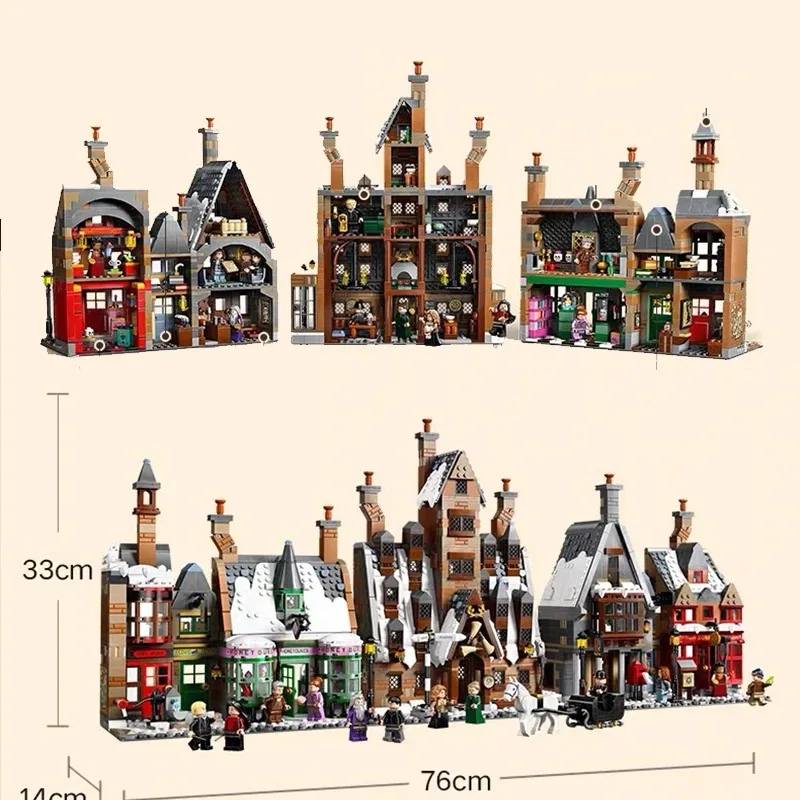 New 3228 PCS Hogsmeade Village Building Blocks Rich Detail Assembly Work Birthday Gift