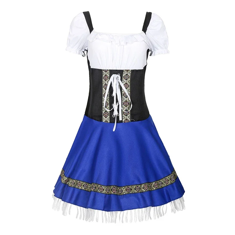 

Sexy Women Oktoberfest Dress Ladies Woman Bavarian German Wench Waitress Serving Maid Costume Halloween Beer Fancy Dresses