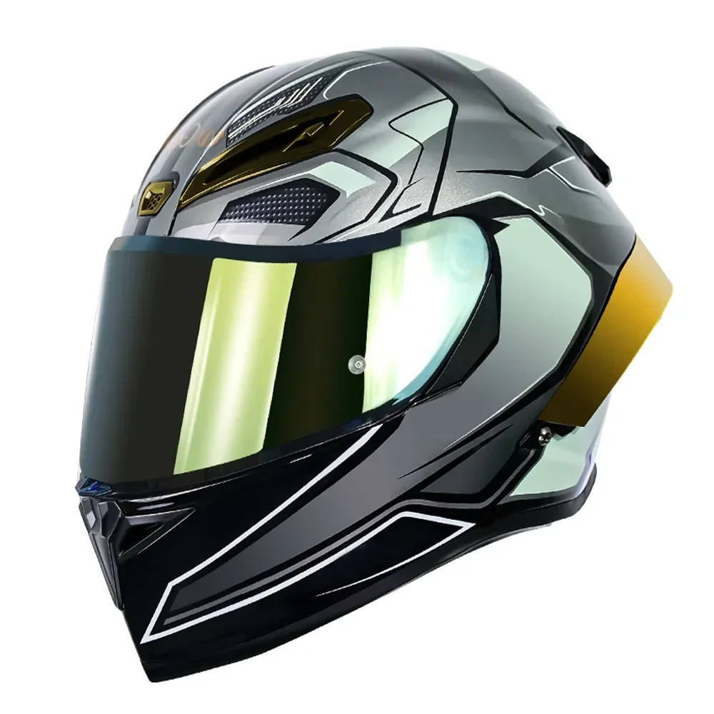 OEM High Quality Double Lens Helmet With Bluetooth Headset New Decal Materials Dot Full Face Helm Motorcycle Bluetooth Helmet