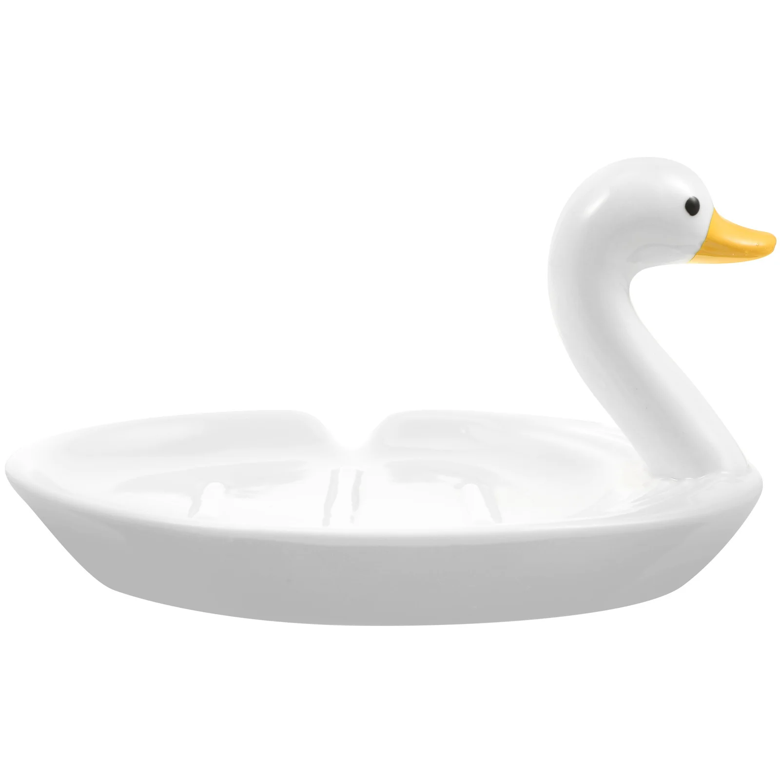 بطة شكل الذاتي استنزاف طبق الصابون السيراميك بالوعة الحمام حامل الصابون صينية الاستحمام الزخرفية بالوعة المنظم حامل الإسفنج ، #4