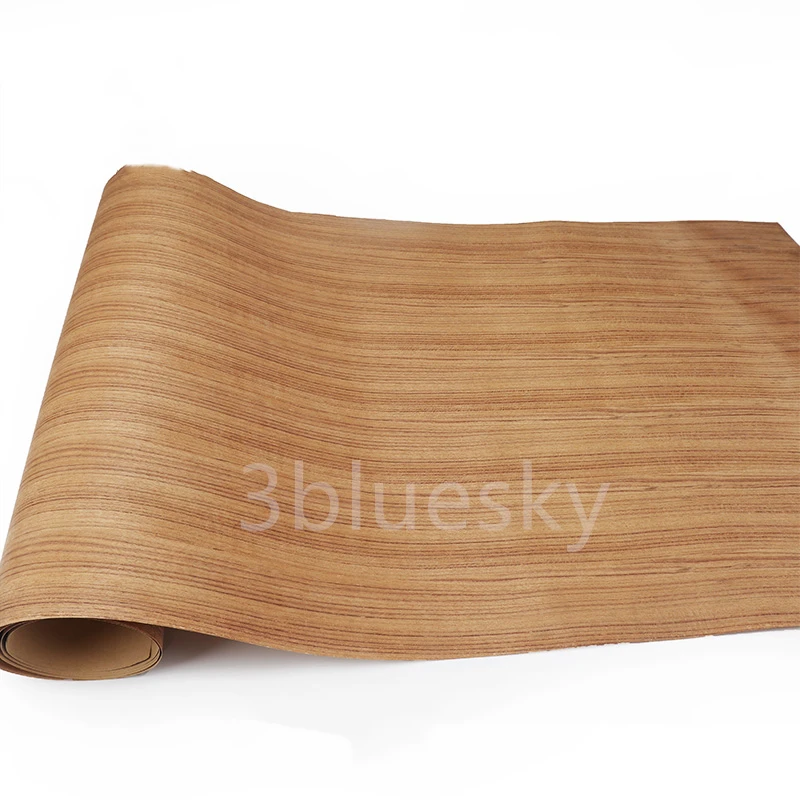 Natural Wood Veneer Thai Teak Straight Grain for Furniture Backing Kraftpaper about 60cm x 2.5m 0.25mm Q/C