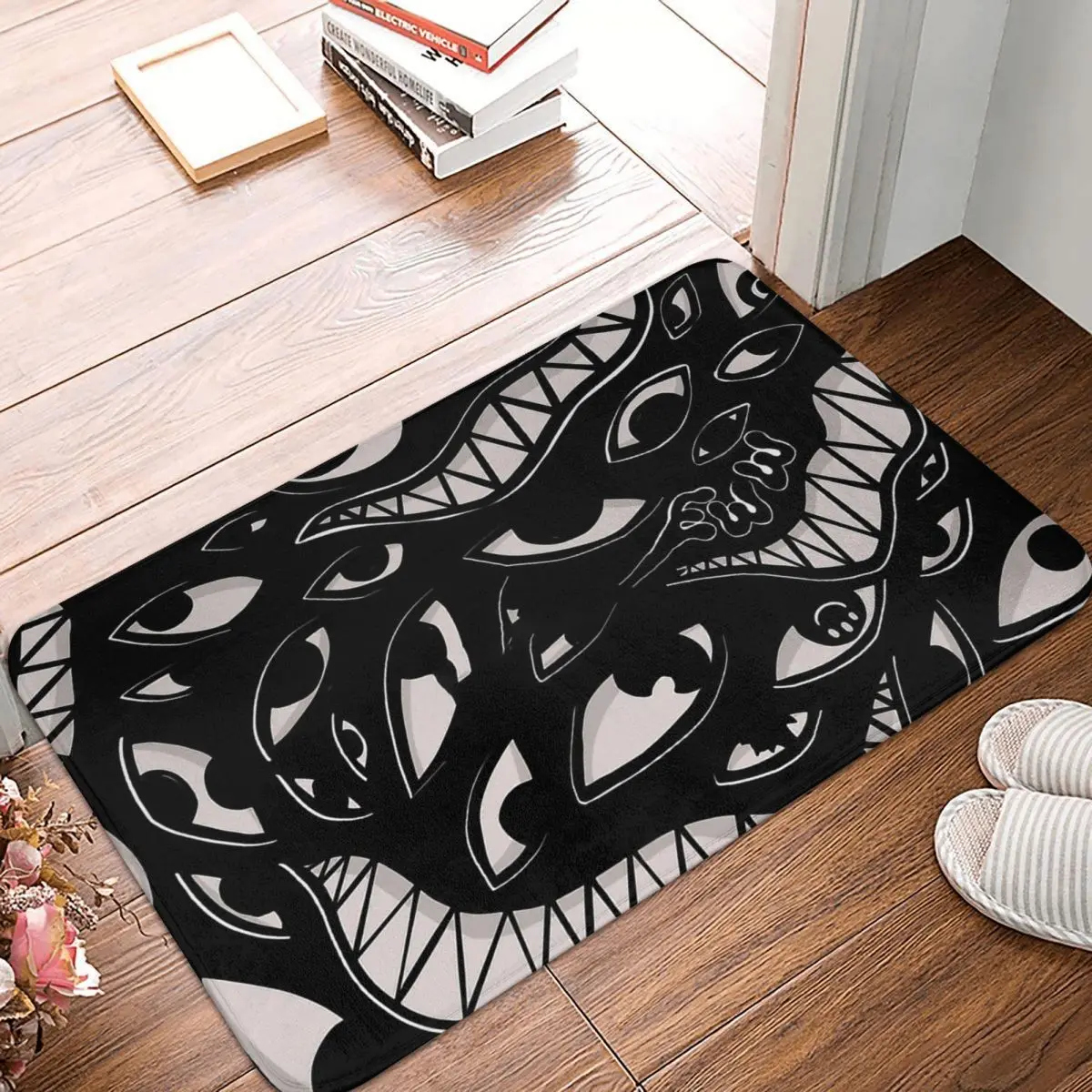 Goth 1980s Subculture Rock Romance Anti-Slip Doormat Kitchen Mat Monster Mash Floor Carpet Welcome Rug Bedroom Decor