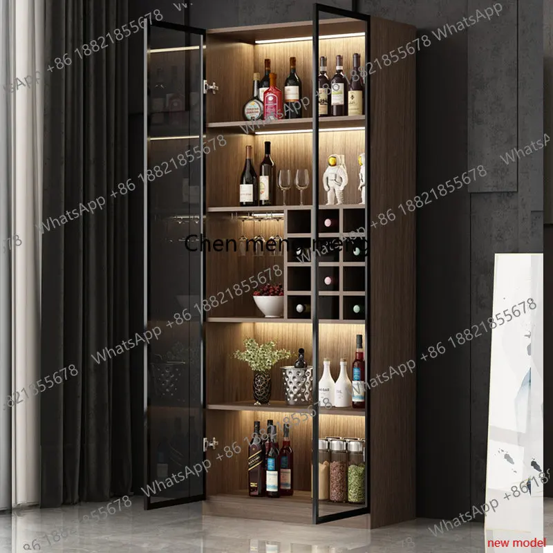 

Italian Minimalist Wine Cabine Modern Designer Popular Special Wine Cabinet Aesthetic Creative Bar Furniture