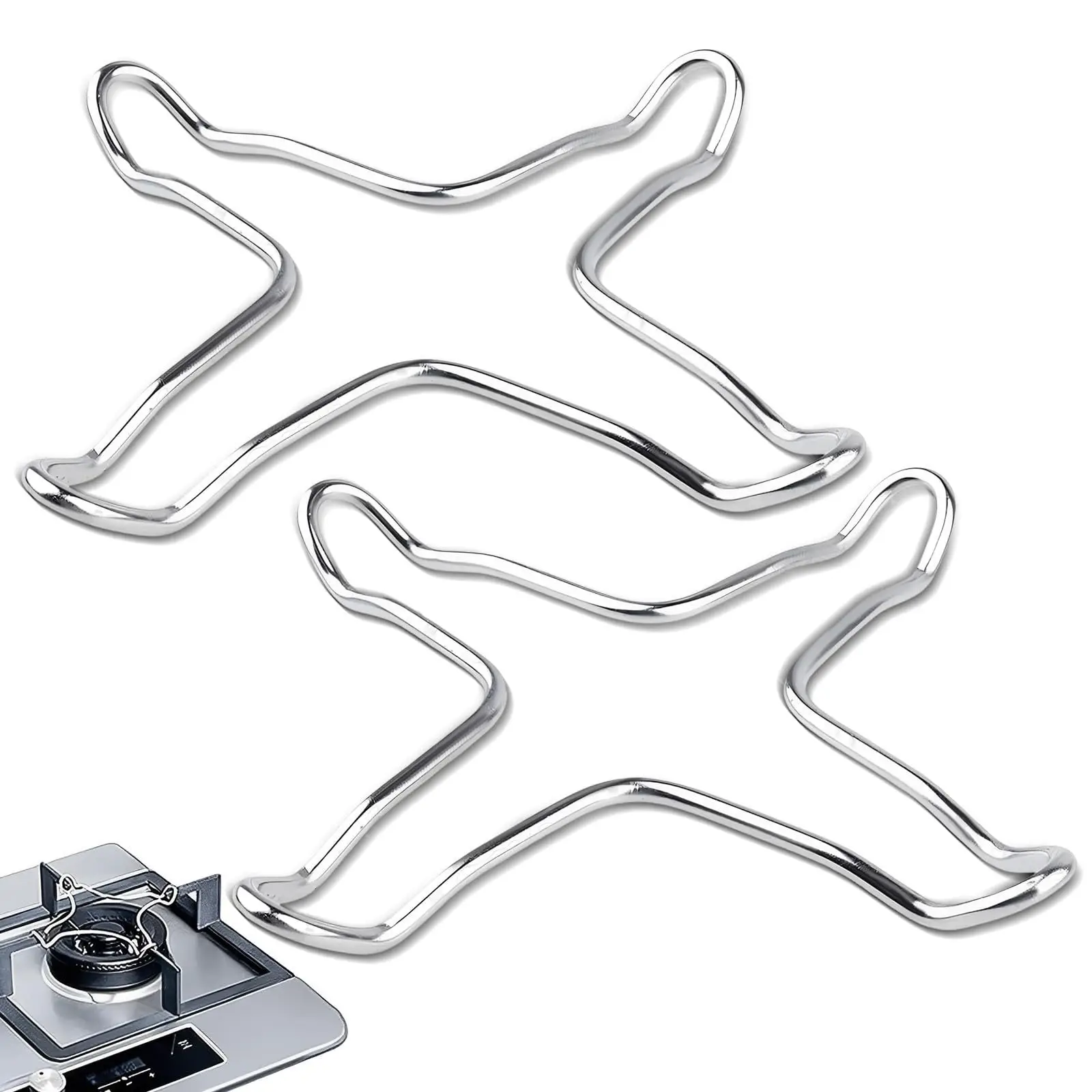 Gas Cooker Support Rack Stainless Steel Holder Camping Iron Stove Ring Heat Diffuser Small Pot Stand for Kitchen Cooking 2/4pcs