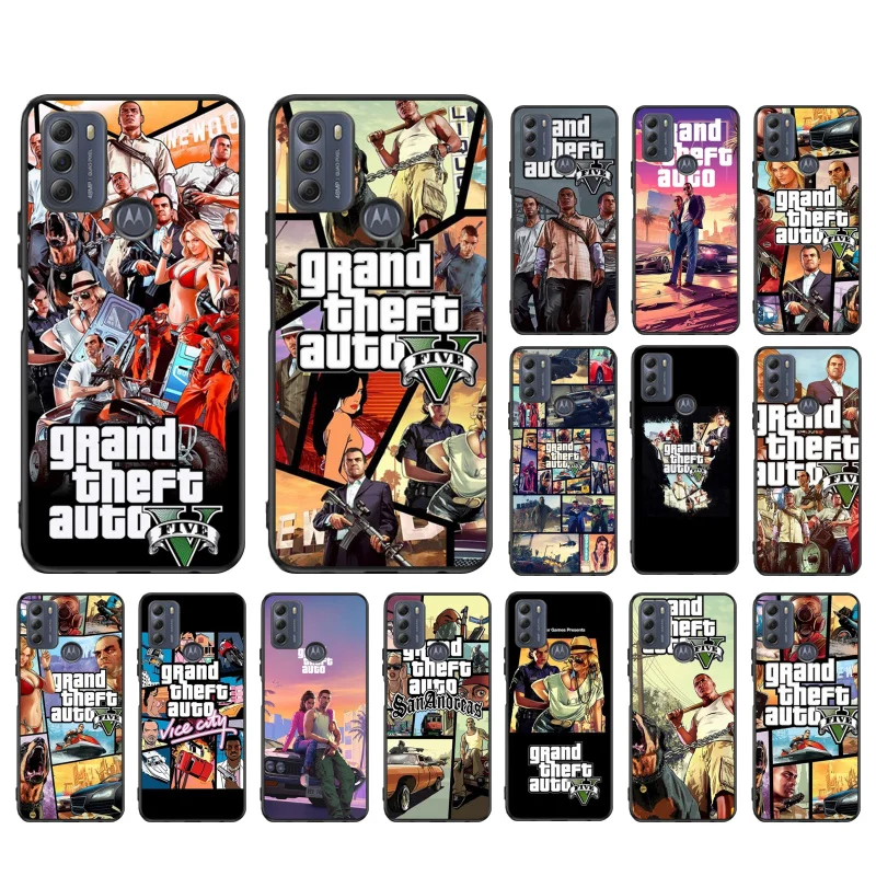 Rockstar gta 5 Grand Theft Auto Case For Motorola Edge 50 40 Pro 50 40 30 Ultra Neo Fusion Moto G Play G Stylus G Power G 5G