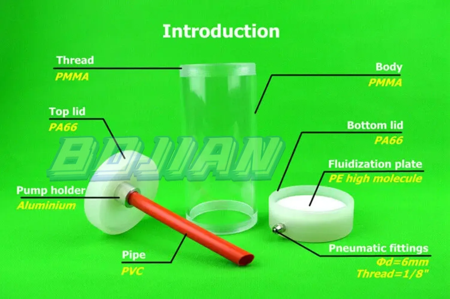 Elektrostatis bubuk lapisan Fluidization Hopper Cup 1L kualitas tinggi elektrostatis Cup dan pompa IG06