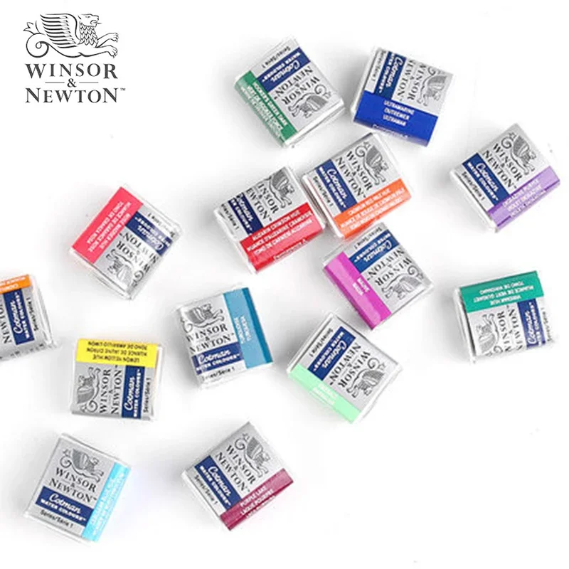 Однотонные акварельные краски Winsor & Newton Cotman, полублоки высокой прозрачности, яркие, нежные, гладкие акварельные краски, пигменты