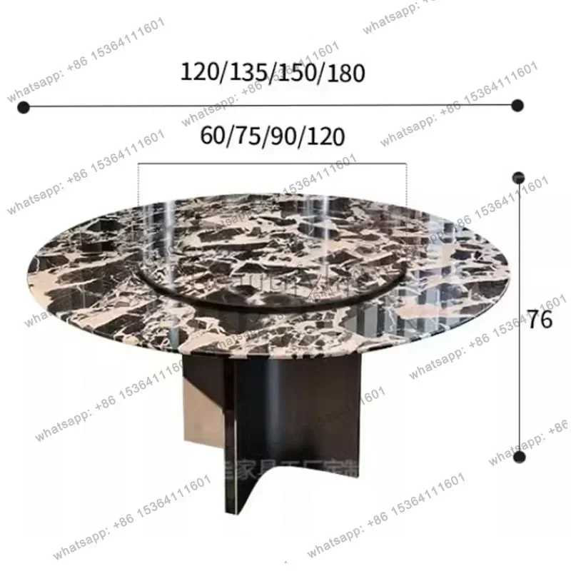 D14Non Slip Modern Kitchen Table Dining Luxury Round Design Salon Marble Party Table Round Nordic Mesa Comedor House Accessori
