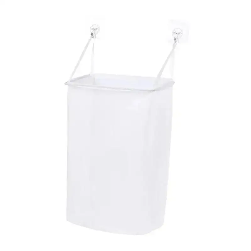 New Home Foldable Multifunctional Wall Hanging Laundry Basket Washing Clothes Organizer Mesh Storage Punch Free Adhesive Hook - view 5