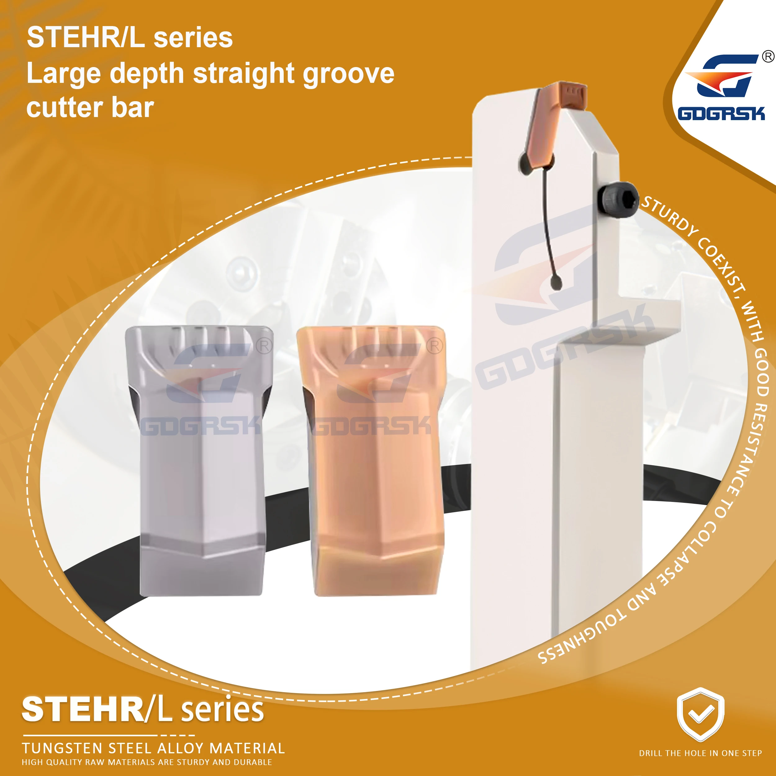 

STEHR STEHL 25mm T40 Extended Depth Grooving Cutter Holder CNC End Face Grooving Cutter Rod DT08-R0.8 DT10-R0.8 Grooving Insert