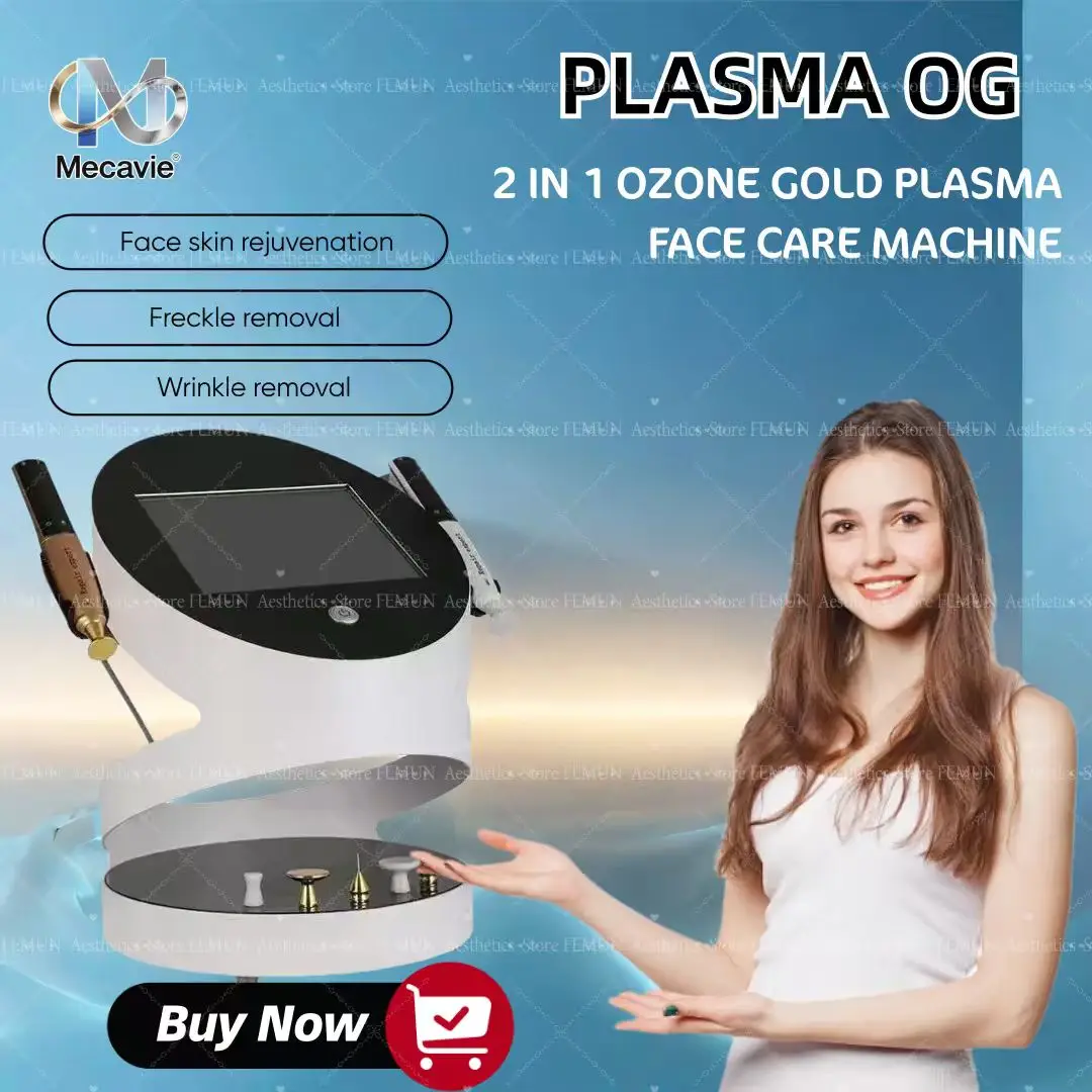 Máquina de tratamento facial de plasma de ouro de ozônio indolor eficiente elevador rosto remoção sardas mais recente dispositivo de cuidados com a pele de beleza 2025