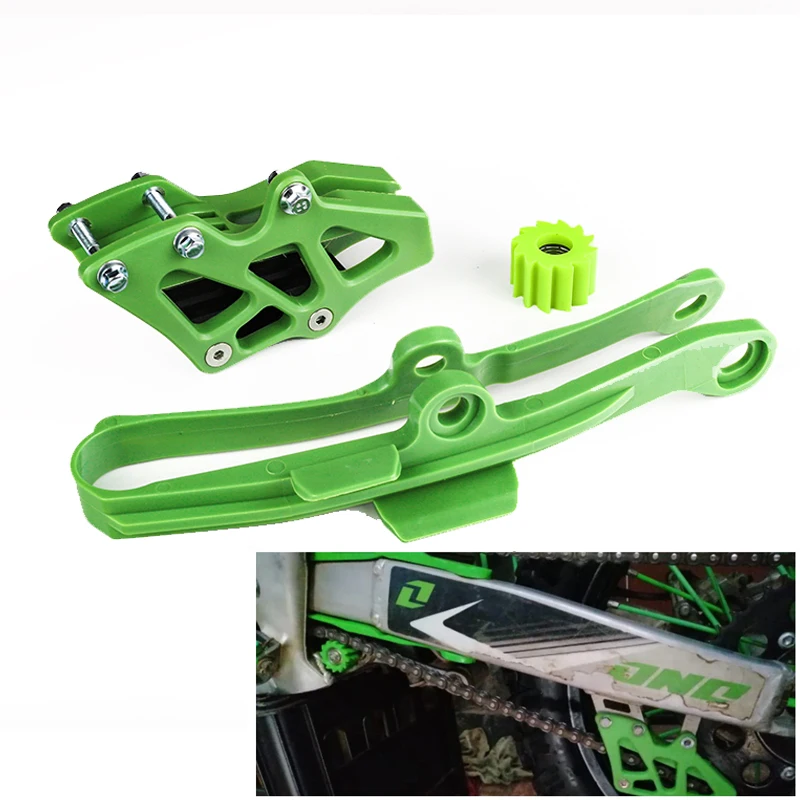 For Kawasaki KX 250F 450F Off-Road Motorcycles Flat Fork Rubber Chain Guide And Chain Drag for Enhanced Performance