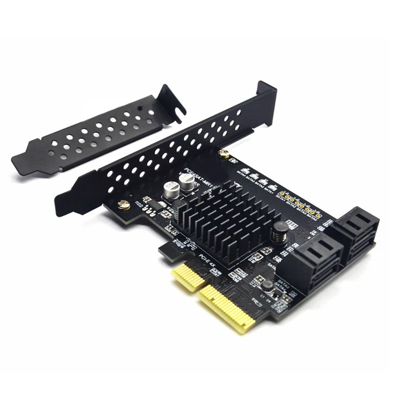 PCI-E4 Ports Expansion Card Sata Controller Card PCI To SATA 3.0 88SE9230 Extended IPFS Hard Disk RAID Card+SATA Cable