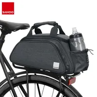 Sahoo Bicycle Trunk Bag 13L Foldable MTB Road Luggage Carrier Pannier Cycle Rear Seat Storage Bag Hand Carry W/ Shoulder Strap