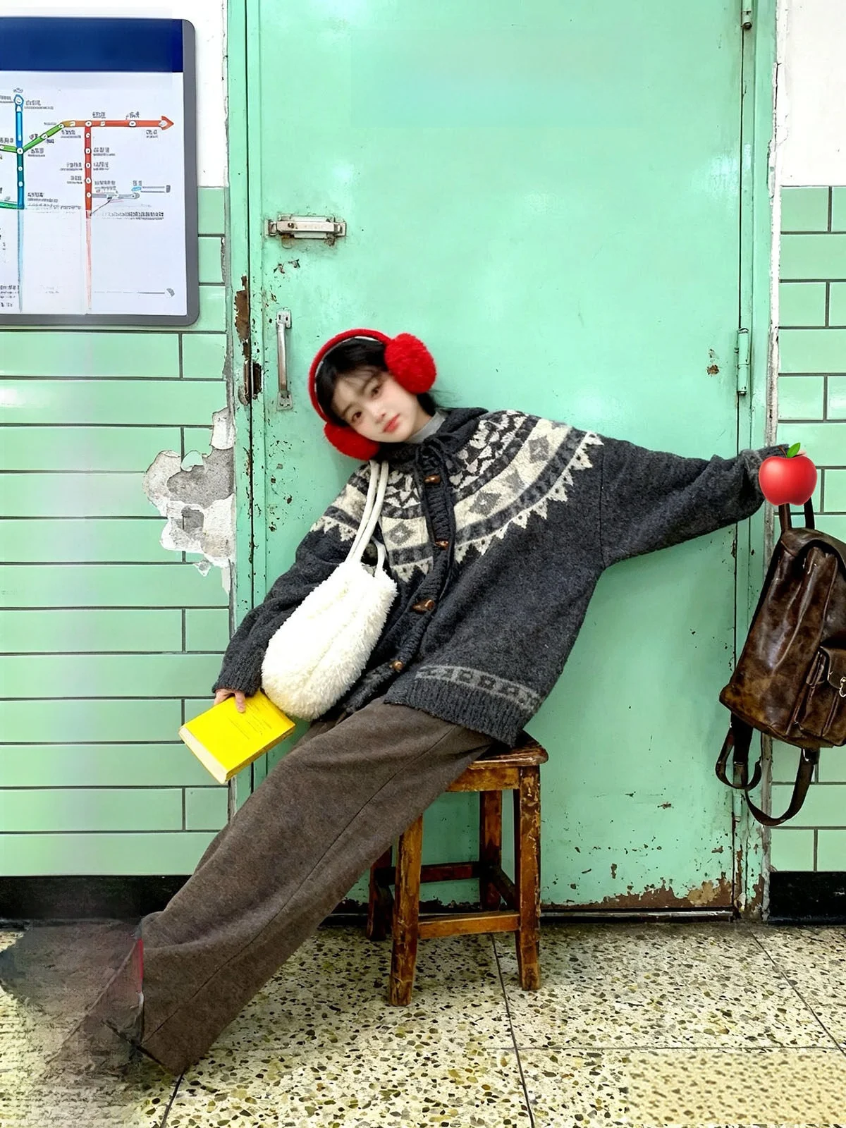 

Iuui·le Thiened Casual Comfortable Women's Sweater Coat New 2025 Retro Sle Long Sve Hooded Cardigan Warm Winter Outerwear