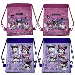 Sanrio Kuromi borsa con coulisse in tessuto Non tessuto borsa per Snack zaino per bambini bomboniere borse per la scuola forniture per feste regalo di compleanno