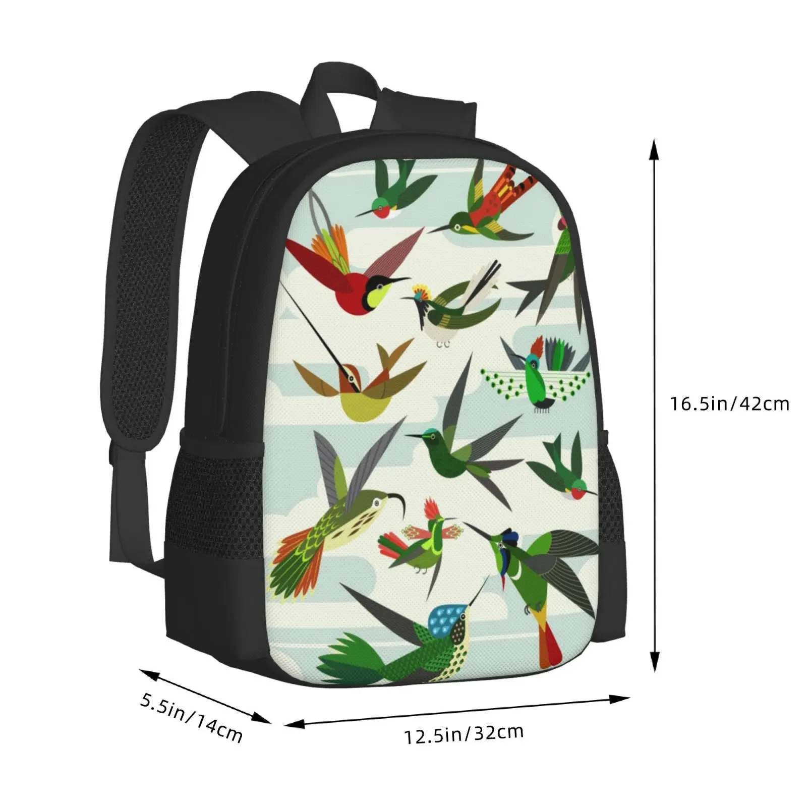 Hummingbirds , After Haekel Teen College Student Backpack Pattern Design Bags Scottpartridgeart Partridge Graphic Design