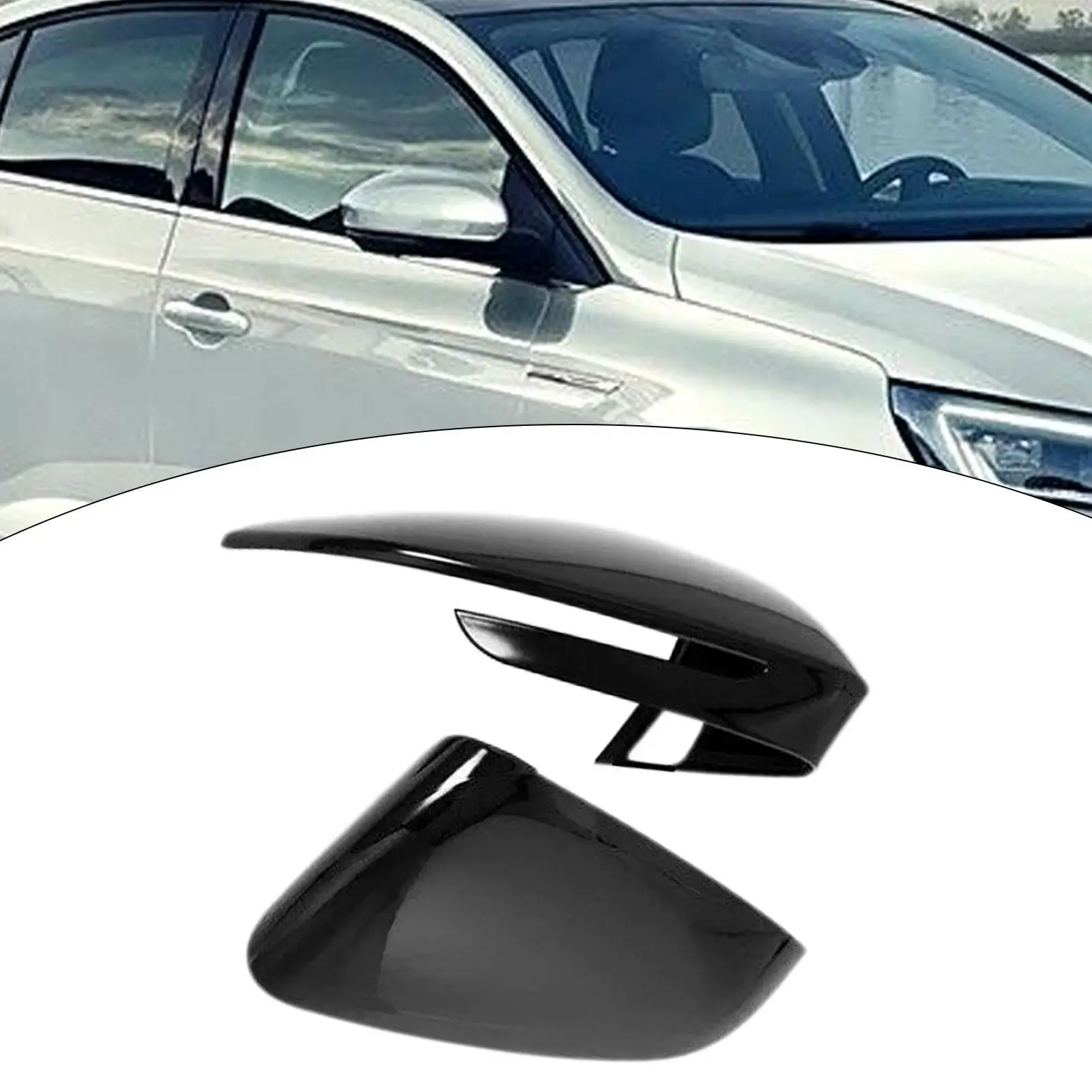 Rear View Mirror Cover Replace Pair for VW ID.4 ID.5 2021-2024 E21 E39